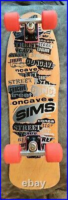 SIMS 1980s Vintage Skateboard ST (Street) Concave Street Wheel ACS Trucks 80s