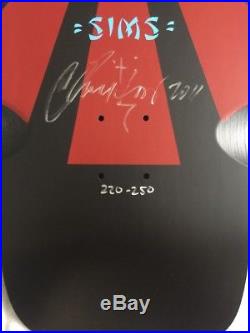 SIMS Christian Hosoi Reissue Skateboard deck Signed 220 Of 250