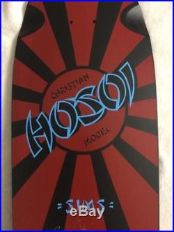 SIMS Christian Hosoi Reissue Skateboard deck Signed 220 Of 250