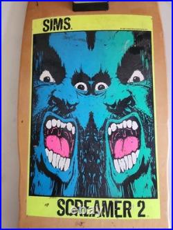 SIMS SKATEBOARD VINTAGE SCREAMER 2 Venture Trucks Hard Ones Wheels