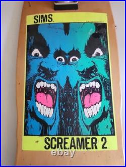 SIMS SKATEBOARD VINTAGE SCREAMER 2 Venture Trucks Hard Ones Wheels