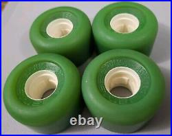 SIMS STREET SNAKE JELLY GREEN WHEELS VTG HTF WITH CORE 4 WHEELS 63mm OLDSKOOL