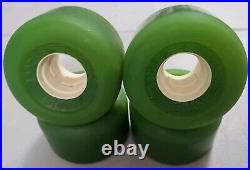 SIMS STREET SNAKE JELLY GREEN WHEELS VTG HTF WITH CORE 4 WHEELS 63mm OLDSKOOL