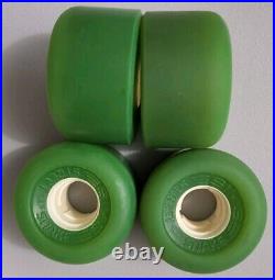 SIMS STREET SNAKE JELLY GREEN WHEELS VTG HTF WITH CORE 4 WHEELS 63mm OLDSKOOL