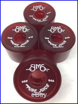 SIMS Skateboards Pure Juice Competition wheels 66mm 84a -NOS