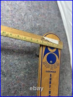 SKATEBOARD 1960's ZIPEES M 369 SIDEWALK SURF BOARD OLYMPIC METAL WHEELS
