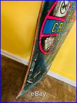 SMA Santa Monica Airlines World Think Crime Vintage Skateboard Deck Blue Rocco