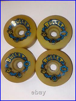 Santa Cruz Bullet 63 Skateboard Wheels Vintage NOS RARE Yellow ORIGINAL SET OF 4