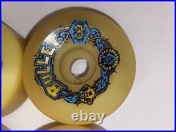 Santa Cruz Bullet 63 Skateboard Wheels Vintage NOS RARE Yellow ORIGINAL SET OF 4
