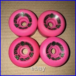 Santa Cruz OJ II Street Razor Skateboard Wheels NOS Original Vintage Pink 63mm