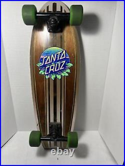 Santa Cruz Skateboard Road Rider Cruzers Green Wheels 27Long VG CONDITION