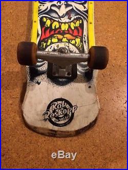 Santa Cruz Skateboard Vintage Original Roskopp Face White Rare Color