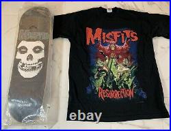 Scarecrow Misfits Skateboard Deck & Tee (XL), 1990s NOS MINT NIB Cyclopian Music