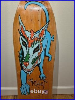 Schmitt Stix Chris Miller Cat 9.8 Skateboard deck. Brand New! Still In Plastic