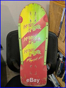 Schmitt Stix Monty Nolder deck Vintage skateboard Alva, Powell, old school, 1985