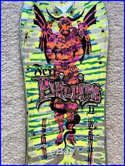 Sims 1987 Jeff Phillips Skateboard Tye Dye Demon Deck Pro Model 2 Vintage RARE