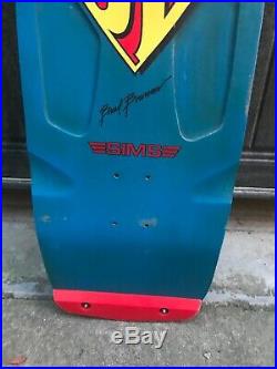 Sims Brad Bowman Superman vintage skateboard dogtown kryptonics era