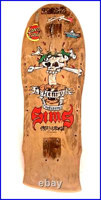 Sims Henry Gutierrez 1987 Pro Model Skateboard Skull on Sword Vintage Deck
