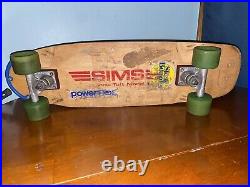 Sims Lonnie Toft Model OG Skateboard RARE 1970's