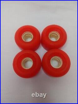 Sims Street Snake Vintage Skateboard Wheels Fire Red Jelly 1980s Set Of 4
