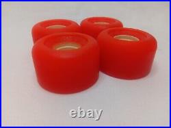 Sims Street Snake Vintage Skateboard Wheels Fire Red Jelly 1980s Set Of 4