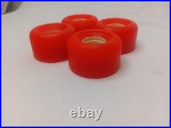 Sims Street Snake Vintage Skateboard Wheels Fire Red Jelly 1980s Set Of 4