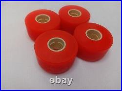 Sims Street Snake Vintage Skateboard Wheels Fire Red Jelly 1980s Set Of 4