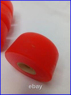 Sims Street Snake Vintage Skateboard Wheels Fire Red Jelly 1980s Set Of 4