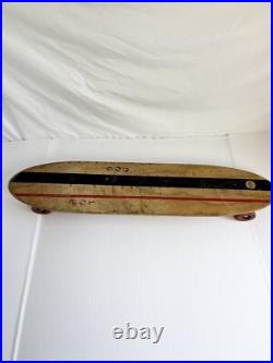 Skateboard Sears & Roebuck Hot Dog Wooden 1965 Red Clay Wheels Sidewalk Surfer