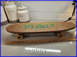 Splinter By DURAFLEX Vintage 1970's Mahogany Wood Skateboard Very Good Condition