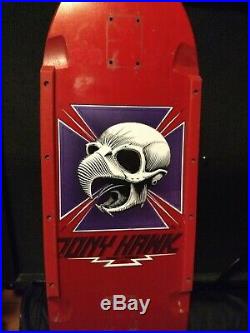 TONY HAWK POWELL PERALTA Red Original 1983 Chicken Skull Skateboard 80's