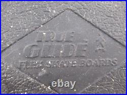 True Glide Flex Skateboard Black Plastic 1970s Frand Corp Made in USA