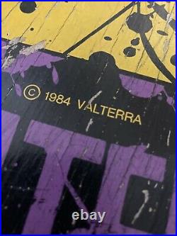 VINTAGE 1984 Valterra Splatter Skateboard BACK TO THE FUTURE NOT MADRID RAD