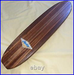 VINTAGE 60s HOBIE SUPER SURFER 25 NINE STRINGER SKATEBOARD original clay wheels