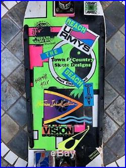 VINTAGE 80s Town and Country Quad Skateboard Vision Shredders Gull Wing Trucks