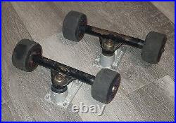 VINTAGE G&S Gordon & Smith Chromolly Steel Skateboard Trucks WithSanta Cruz wheels