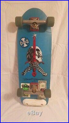 VINTAGE Powell Peralta Skull & Sword COMPLETE Skateboard! NEAR MINT! WithStickers