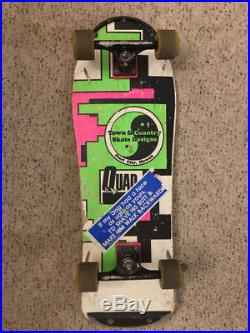 VINTAGE Town and Country Quad Skateboard (1985) with Powell-Perlata 90A ratbones