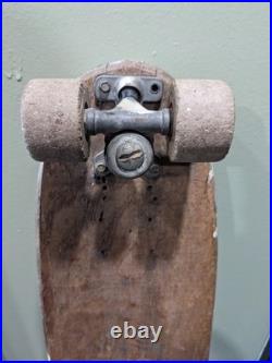 VTG 60s/70s Super Surfer Skateboard Wooden Deck Clay Wheels Metal Trucks RARE