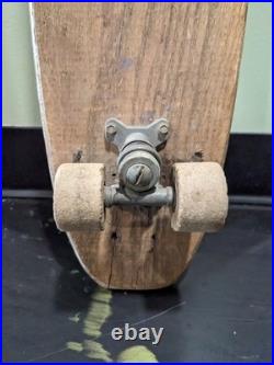 VTG 60s/70s Super Surfer Skateboard Wooden Deck Clay Wheels Metal Trucks RARE