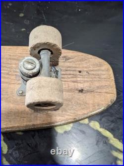 VTG 60s/70s Super Surfer Skateboard Wooden Deck Clay Wheels Metal Trucks RARE