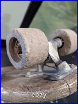 VTG 60s/70s Super Surfer Skateboard Wooden Deck Clay Wheels Metal Trucks RARE