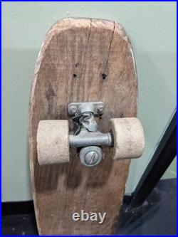 VTG 60s/70s Super Surfer Skateboard Wooden Deck Clay Wheels Metal Trucks RARE