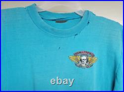 VTG 80's POWELL PERALTA WINGED RIPPER SKELETON SKATEBOARD T-SHIRT rodney mullen VTG 80's POWELL PERALTA WINGED RIPPER SKELETON SKATEBOARD T-SHIRT rodney mullen