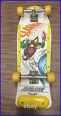 VTG 80's Santa Cruz Meek Model Slasher Flip Tail Indy Trucks Skateboard OG