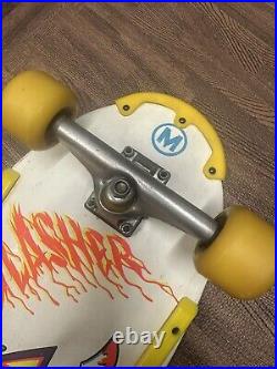 VTG 80's Santa Cruz Meek Model Slasher Flip Tail Indy Trucks Skateboard OG