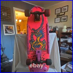 VTG 80s Nash Red Line Skateboard Executioner Dragon Skulls XR-2 Trucks Orange
