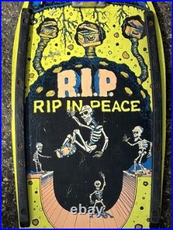 VTG Variflex Skateboard RIP Skeleton Casket Graveyard Halfpipe Retro 1980s 30