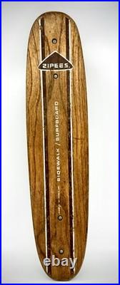 VTG ZIPEES Sidewalk Surfboard 60s Skateboard Manning Mfg Chicago Wood Deck M-444