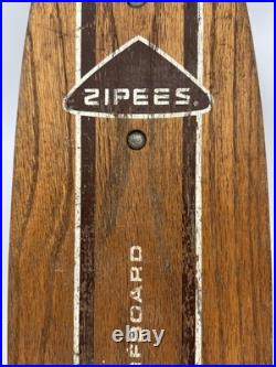 VTG ZIPEES Sidewalk Surfboard 60s Skateboard Manning Mfg Chicago Wood Deck M-444